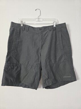 Columbia PFG Mens Grey Ripstop Cargo Shorts Omni-Shade UPF Sz 40